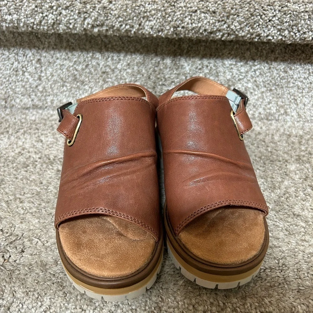 NWOT Salvia “Hope” Cuoio Sheep Leather Platform Sandals. Chunky. Comfort. Sz 36 - Picture 5 of 11